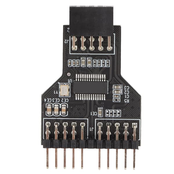 9-bens USB-splitter 9-ben til dobbelt 9-ben In-line USB2.0-stik Hun 1 til 2 Han 0,3 meter forlængerkabel USB-hovedhub