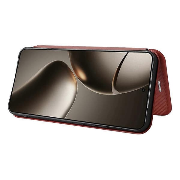 Compatible Case for Xiaomi 15T Pro, Carbon Fiber Texture, Drop-proof PU Leather Phone Case