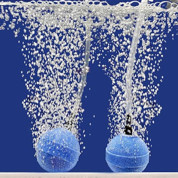 5 cm Blue Ball Air Stone Bubble Diffuser for Aquarium 2 W Air Pump, 4-pack