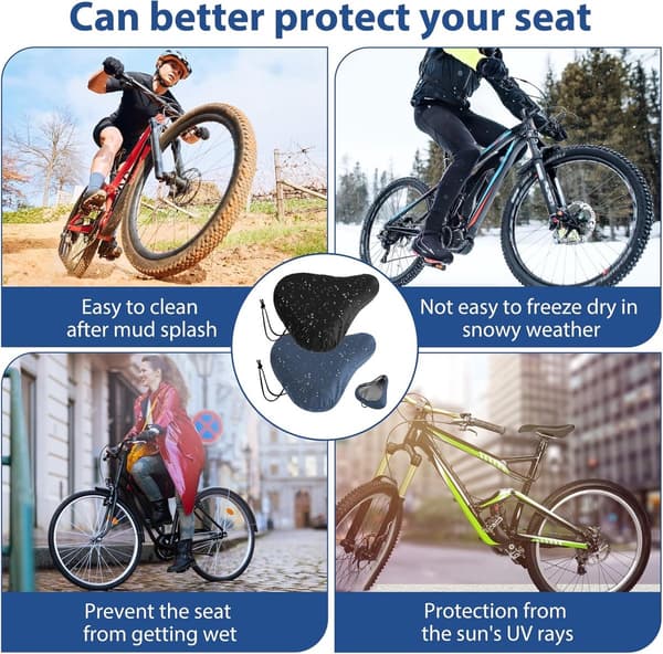 Pieces, Bicycle Saddle Cover, Waterproof Saddle Cover, Bicycle Saddle Protector, Rain Cover - Saddle Cover
