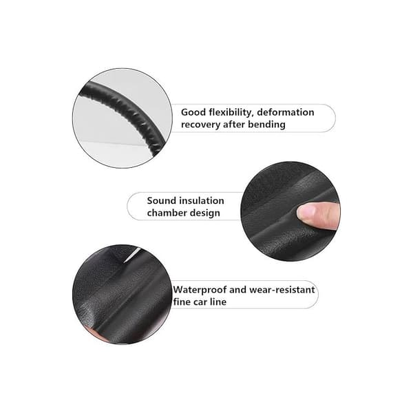 96 cm One-Sided Door Draft Stopper - with Weatherstrip, Waterproof and Insect-Proof Door Draft Stopper (Black)