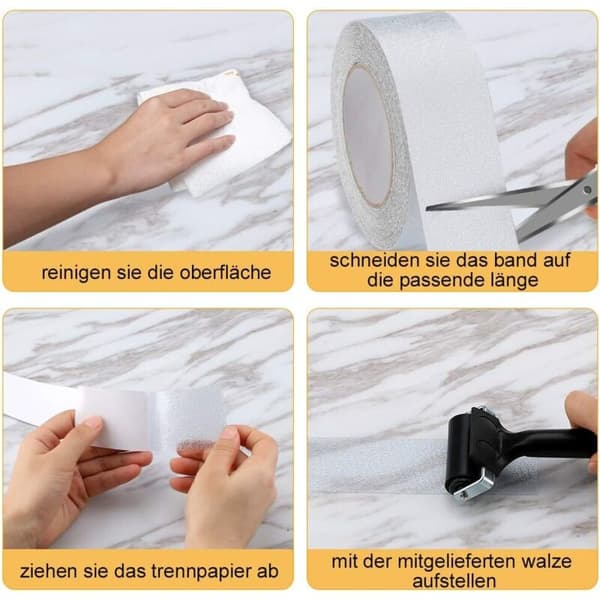 Skridsikker tape til trapper Transparent 10 x 5 cm