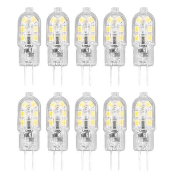 G4 LED Bulbs 10-Pack Dimmable High CRI 360 Degree DC 12V Warm White for Home Lighting 2700K