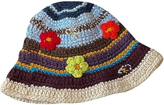 Kvinders Strikkede Huer Boho Strik Spandhatte Håndlavede Cloche Hæklede Hatte