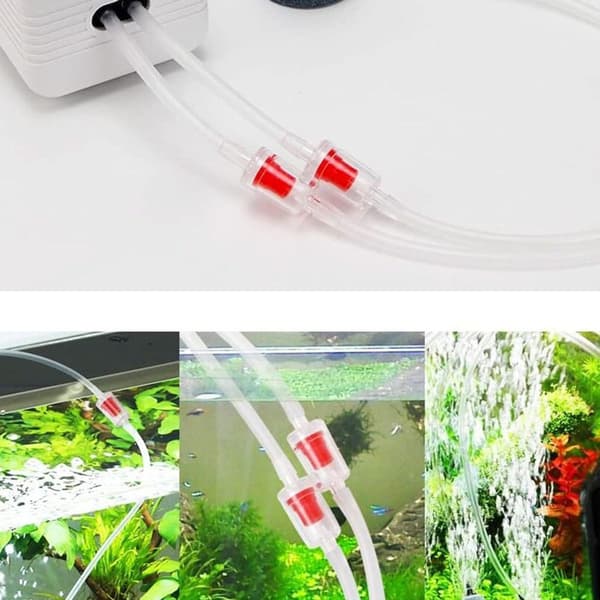10 st akvarieluftpump backventil röd KLB