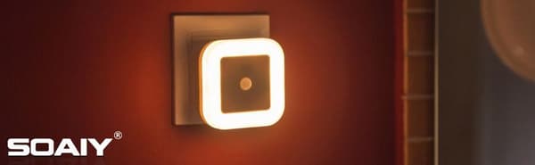 LED-natlampe med bevægelsessensor og lyssensor, lampe à
