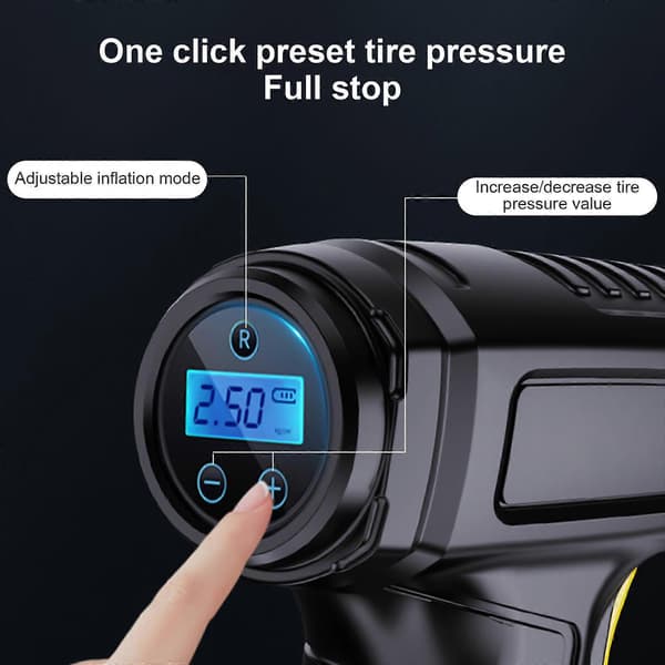 Bilstarter Luftkompressor Trådløs Dekkpumpe Digital Dekkpumpe Kjøretøystarter med Lys Trådløs peker-mod Wireless pointer mod