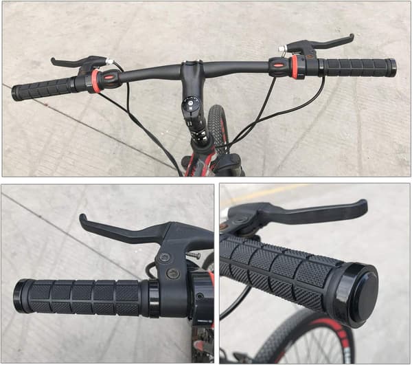 Ergonomiska halkfria mjuka gummigrepp för cykel, MTB-grepp (par)