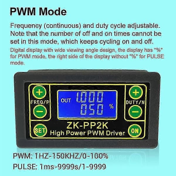 DC3.3-30V Høyeffekts PWM-driver Motorhastighetsregulator