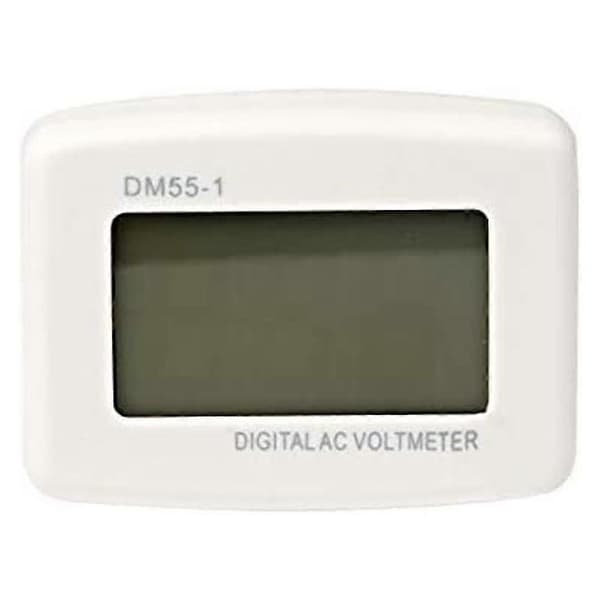 220V Blå Baggrundsbelysning Digital LCD Voltmeter Panel Spændingstester EU-stik DM55-1 AC 80-300V
