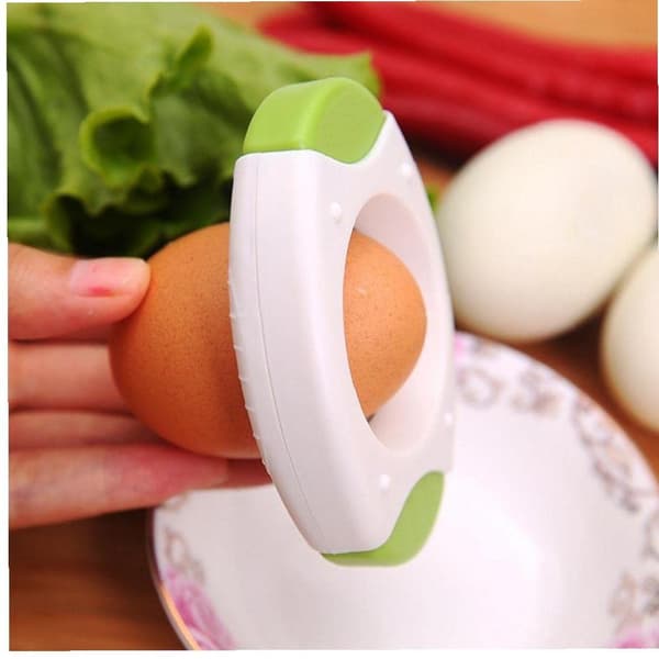 Eggdeler 2-pakning Eggåpner Eggeskallfjerner Kokt Egg Kjøkkenredskap Grønn