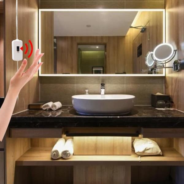 Smart lampe PIR bevegelsessensor håndbevegelse LED nattlampe 5V USB LED-stripe vanntett soverom rom - Klesdekor C