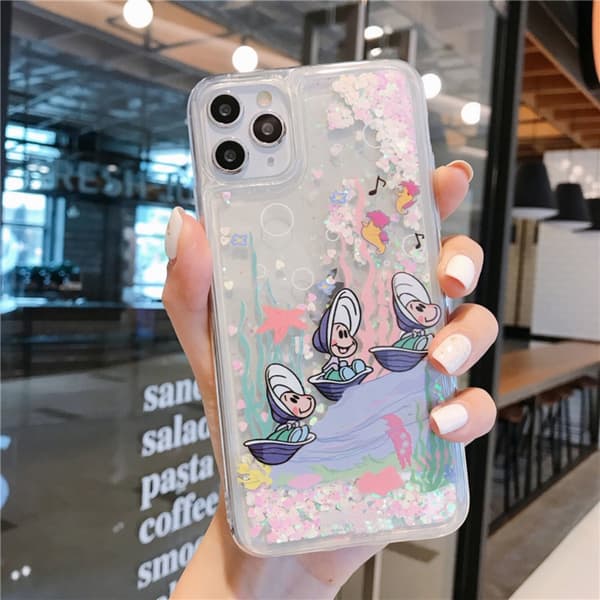 Liquid Glitter Phone Case Compatible with iPhone Dynamic Liquid Moving Sand TPU Flash Cover Case