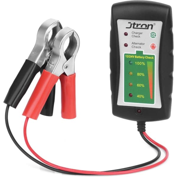 Batteritest 12/24V DC med LED-generator til bil, motorcykel, lastbil, batteri KLB