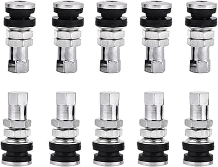 10 stk TR161 dekkventil kort stang metallbolt med støvhette