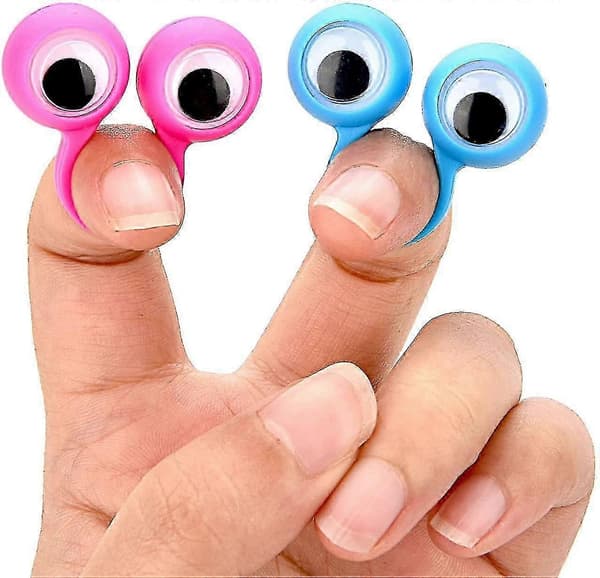 30-pack Ögonfingerdocka Ögonring Festleksaker, Slumpmässiga Färger, Stor