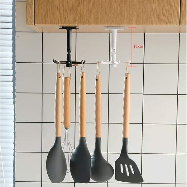 Sett med 4 stk 360° roterende kroker, spikerfri roterende stativ, stabilisator