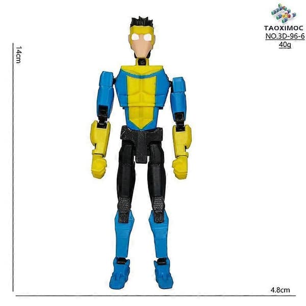 9L3D-printede superhelte Invincible 2.0 Anime Multi-leddede formskiftende legetøj Actionfigur tilbehør Style 8