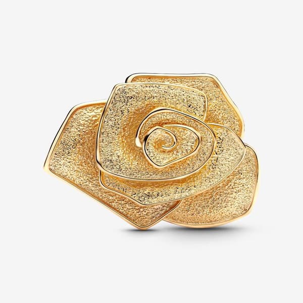 Pandora - Rose in Bloom Stor Charm - 14k gullbelegg