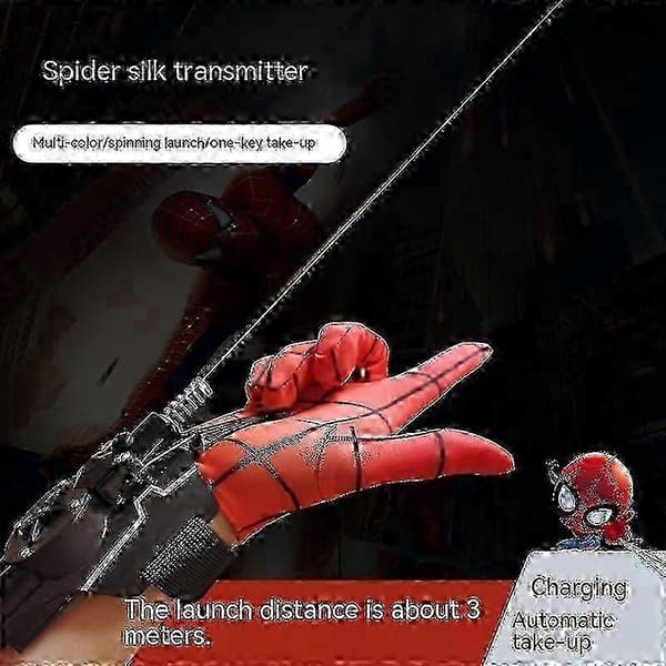 Spider-Man Web Shooter Håndledsaffyrer - 22 cm PVC Cosplay Handske Legetøj