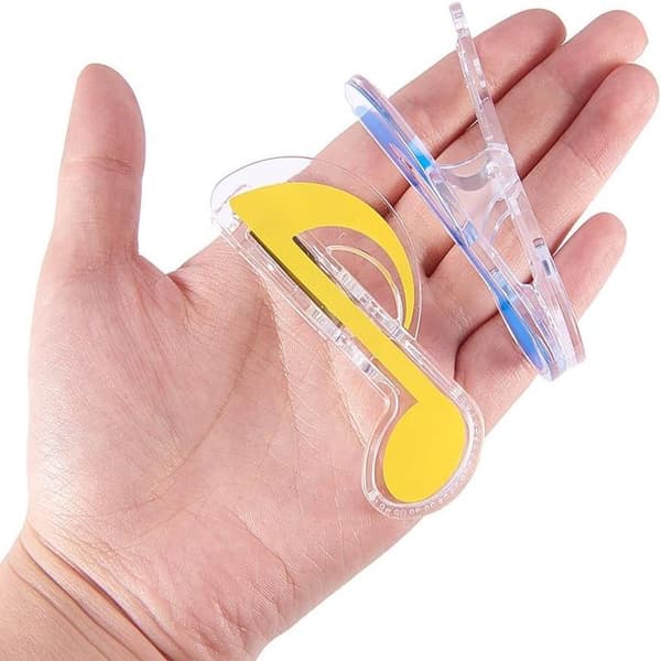 Noter - Sett med 5 transparente notholdere i plast for boksider B