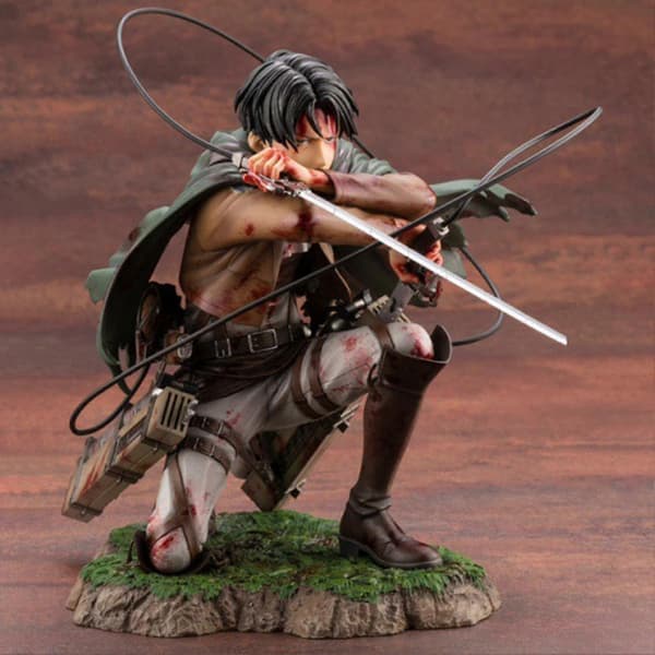 Attack On Titan Levi Ackerman PVC Figur Anime Action Figur Modell Leke