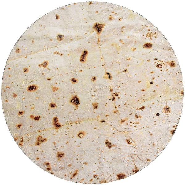 Burrito-tæppe, dobbeltsidet, gigantisk mel-tortilla-tæppe