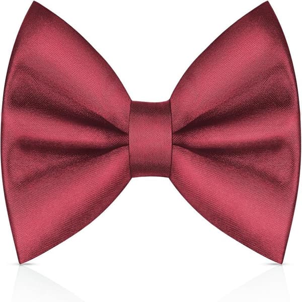 Slips for menn, klassisk ensfarget slips slips for menn, sateng slips slips, justerbar formell slips for fest, bryllup maroon red