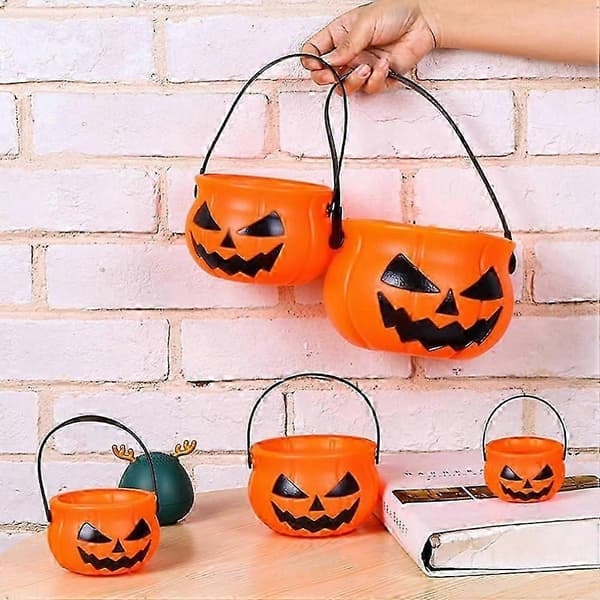 10 Halloween gresskarbøtter spøk eller godteribøtte Halloween plast gresskarbøtte Halloween godteribøtte