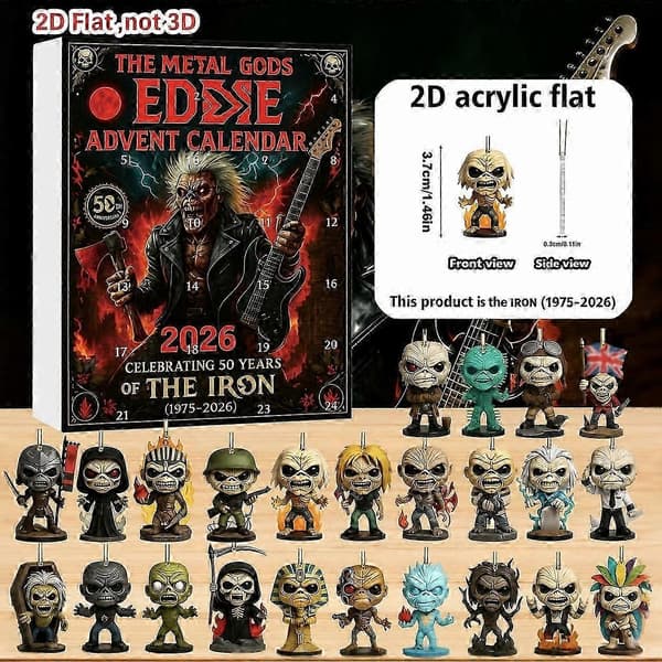 Ny Halloween & Jul Daglig Nedtelling Flat Akryl Anheng Adventskalender Blindboks Halloween