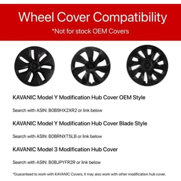 4 stk. Navkapsler for Tesla Model 3 Y Tesla Tilbehør b