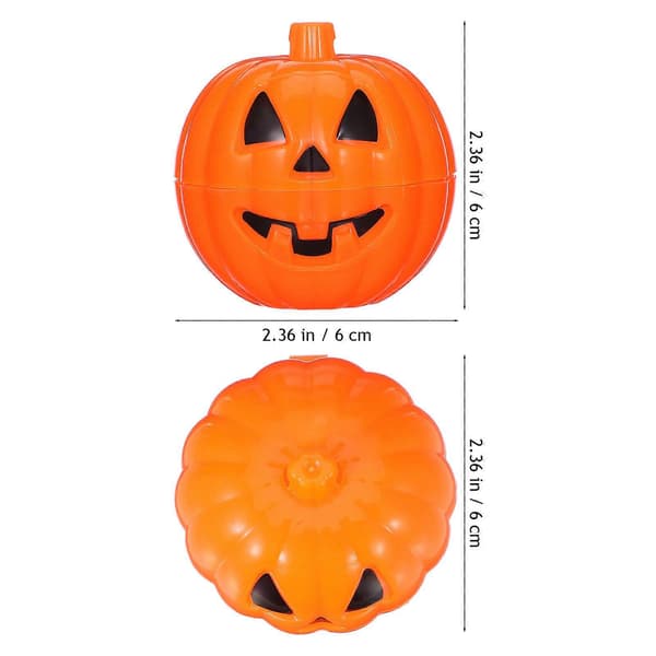 Græskarformet æske til Halloween-slik med 24 stk. beholdere