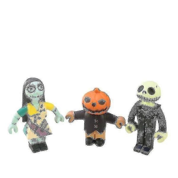 The Nightmare Before Christmas Figur Leksak Docka Dekor Prydnader Halloween Barnpresent 7st