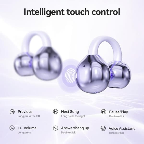 Öronklämma typ benledning öppet öra Bluetooth-headset Purple