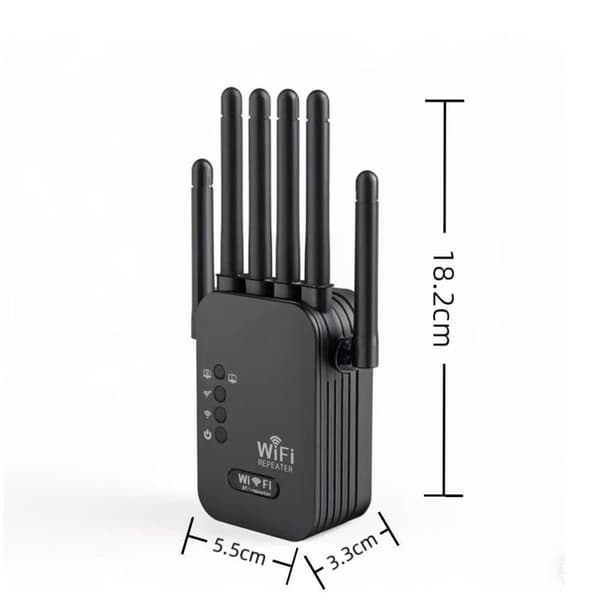 5G + 2.4G 1200Mbps Trådløs WiFi Repeater Dobbelt Antenne Signalforstærker Lang Rækkevidde Extender.