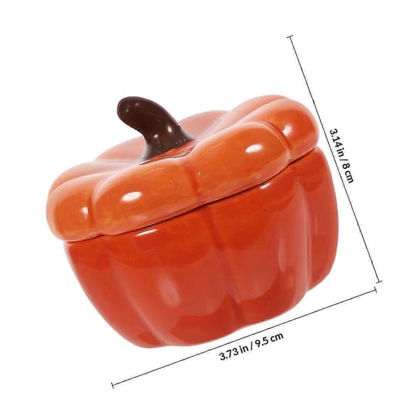 Halloween-dekorasjon 1 stk oransje gresskarformet lysestake i keramikk