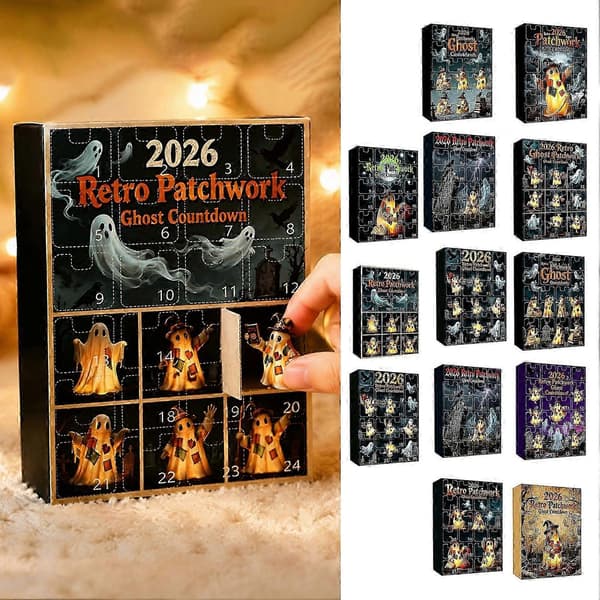 Ny Halloween-adventskalender - 24 dagers minispøkelsesfigurer - for rustikk og festlig gave F