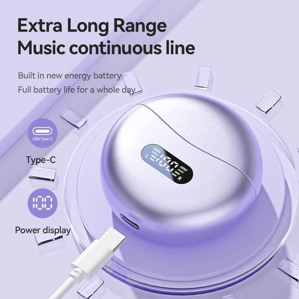 Öronklämma typ benledning öppet öra Bluetooth-headset Purple