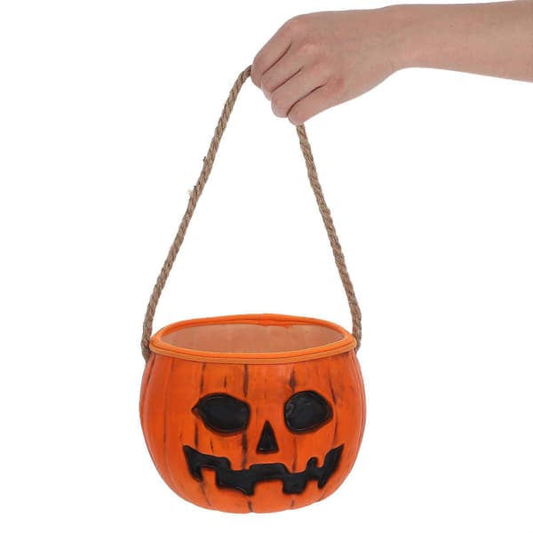 Halloween græskar slik-kurv bærbar lysende græskarspand