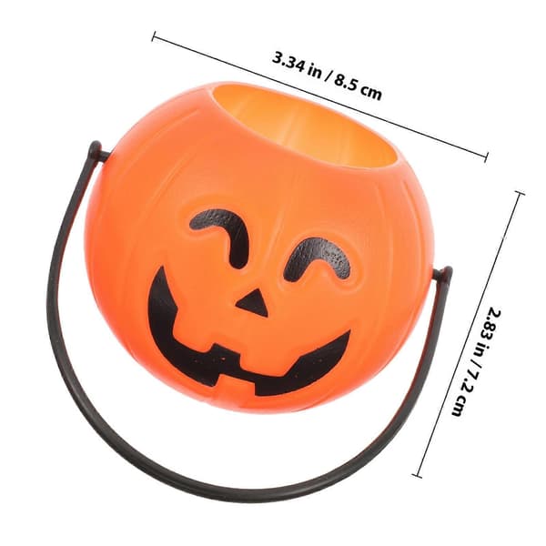 12 stk. gresskar-godteribøtter Halloween-dekorasjoner gresskarbøtte barnegodteribøtte (tilfeldig stil)