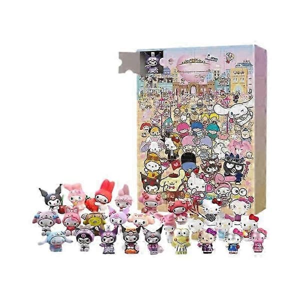 2025 Julkalender Blind Box 24 st Överraskningsjulklapp ZZ43 Stitch Half Stereo A