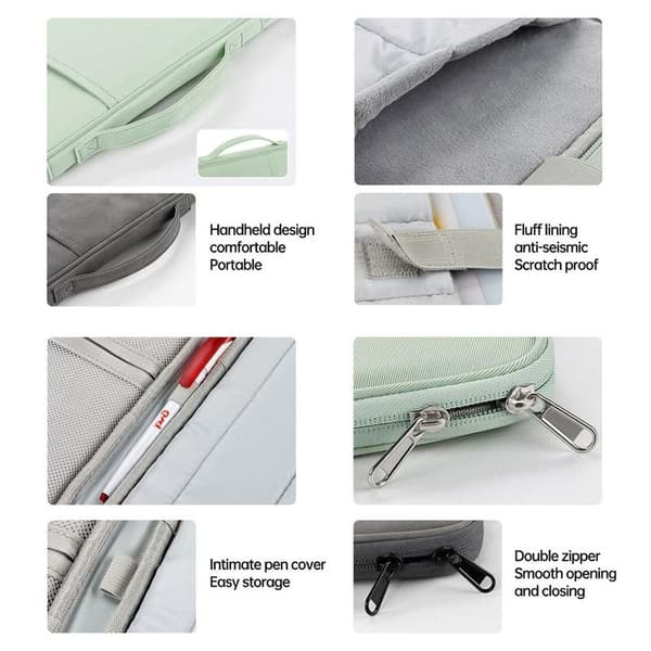 Tablet Cover Beskyttelsesetui USB-kabelopbevaring til iPad Mørkegrå Dark Grey For 12-13 inch