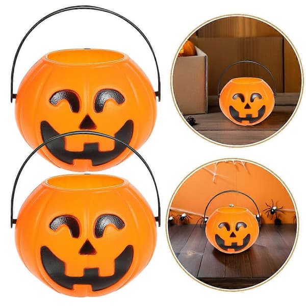 Halloween græskarspand mini slikspande til børn 10 stk. sæt
