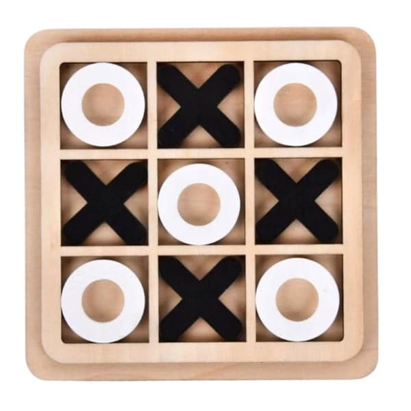 Tic Tac Toe Strategispel – Träbräde 1000