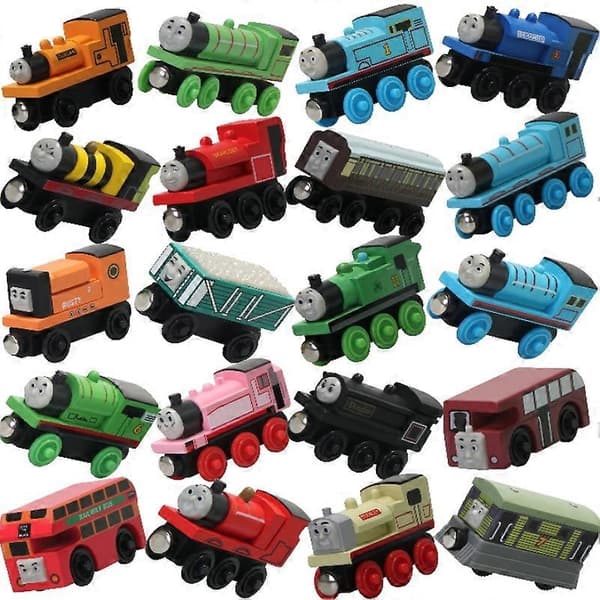 Thomas och vänner trätåg magnetiska kopplingsbara spår tågleksaker Handel Molley Lady Diesol Olive Balchi