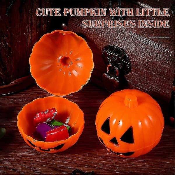 Halloween slikglas 20 stk. græskar-slikbeholder til fest 7X6.5CM Orange