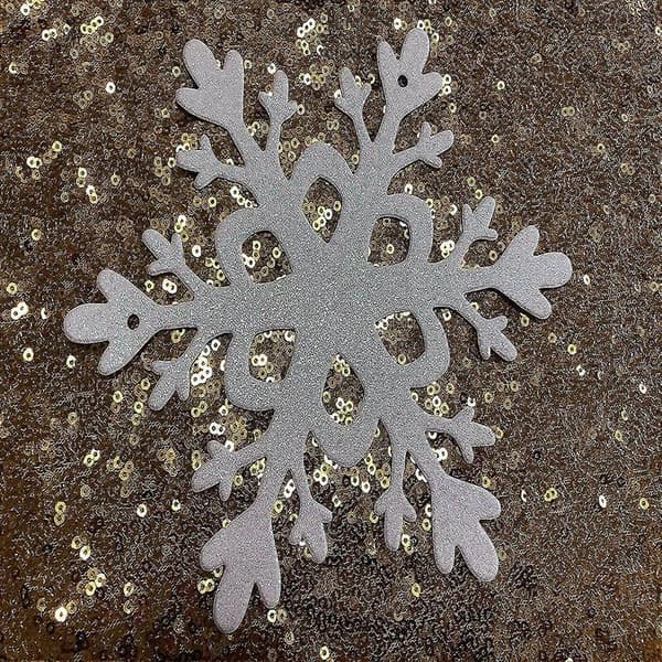 Glitter Snöflinga Banner Juldekorationer 1 Styck Blå