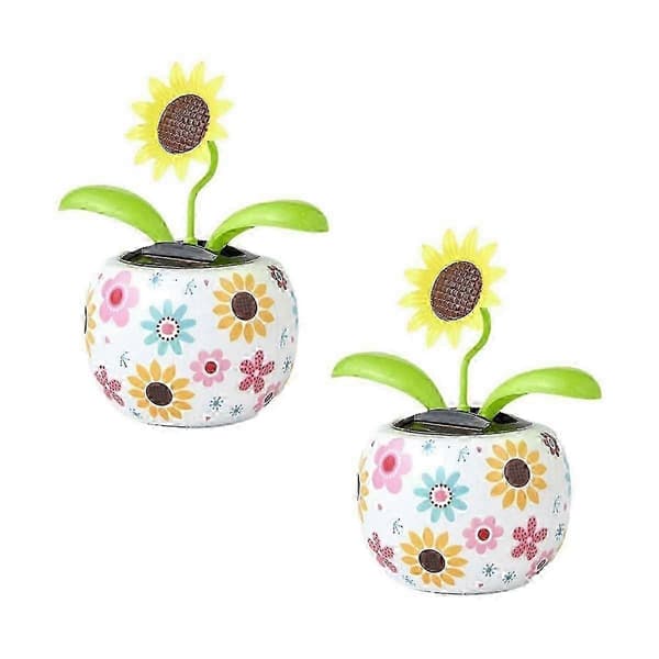 Solsikke Solar Dansende Blomst Solar Leker Kontorbord Bilpynt SZ