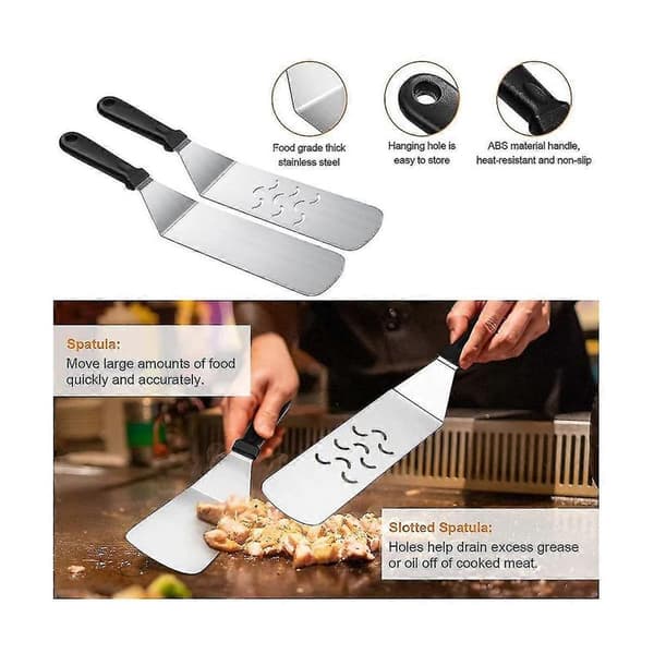 Blackstone Grill Tilbehørsett, flat topp Grill Tilbehørssett For Blackstone Og Med Spatel &