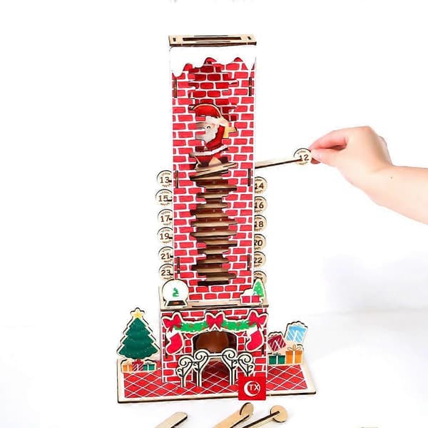 Julekalender Blind Box - Akrylpynt - Træ Julemand Skorsten - Ingen TXAD767
